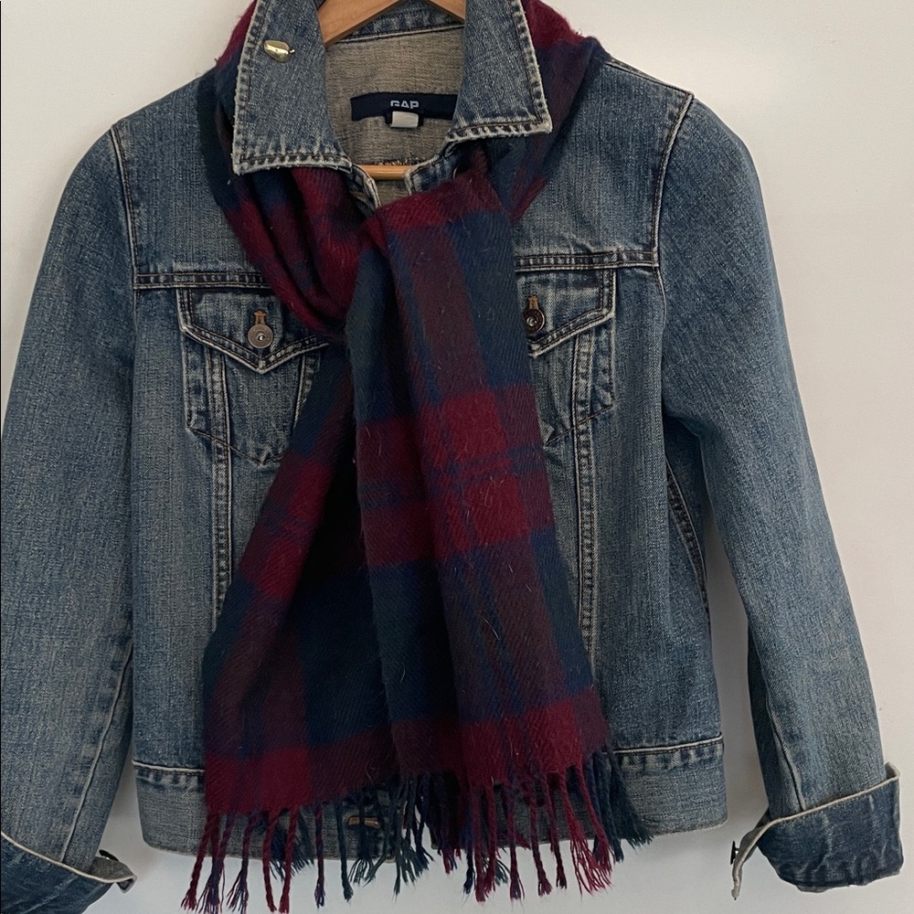 100% Lambswool Plaid Scarf | Oversized | Rich Red Navy Green | Classic Wool Wrap